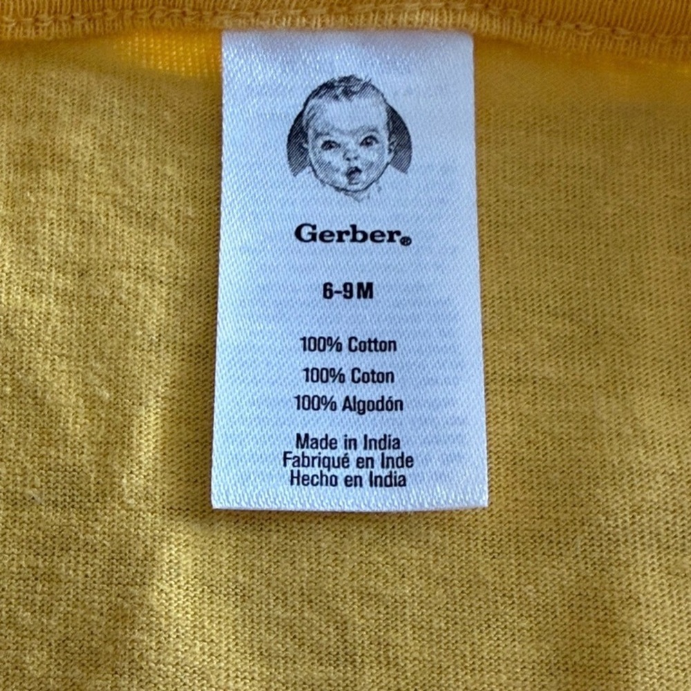 🍁Gerber “Ready to Explore” Yellow Fox Zip Footed Sleeper – Size 6-9M - Picture 6 of 6